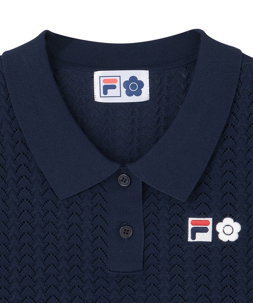 MARY QUANT(マリークワント)の「FILA × MARY QUANT クロッシェポロ プルオーバー(Tシャツ/カットソー・レディース・ネイビー/アイボリー・M)」の12枚目の写真