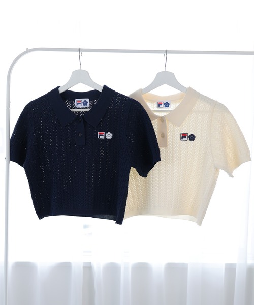 MARY QUANT(マリークワント)の「FILA × MARY QUANT クロッシェポロ プルオーバー(Tシャツ/カットソー・レディース・ネイビー/アイボリー・M)」の16枚目の写真