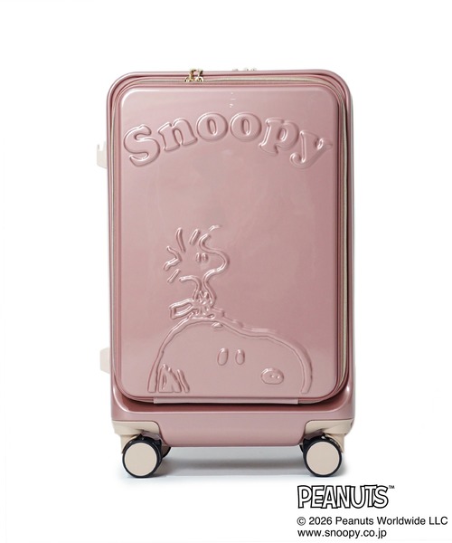 PEANUTS(ピーナッツ)の「"02"≪PEANUTS≫44L/3~4泊 フロントオープン キャリーケース(M.size)(スーツケース/キャリーバッグ・レディース・ブラック/ピンク/サックスブルー/アイボリー・M)」の1枚目の写真