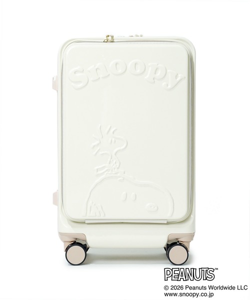 PEANUTS(ピーナッツ)の「"02"≪PEANUTS≫44L/3~4泊 フロントオープン キャリーケース(M.size)(スーツケース/キャリーバッグ・レディース・ブラック/ピンク/サックスブルー/アイボリー・M)」の2枚目の写真