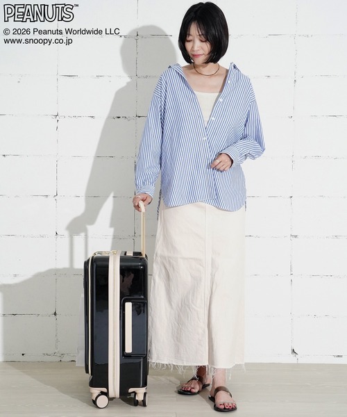 PEANUTS(ピーナッツ)の「"02"≪PEANUTS≫44L/3~4泊 フロントオープン キャリーケース(M.size)(スーツケース/キャリーバッグ・レディース・ブラック/ピンク/サックスブルー/アイボリー・M)」の17枚目の写真