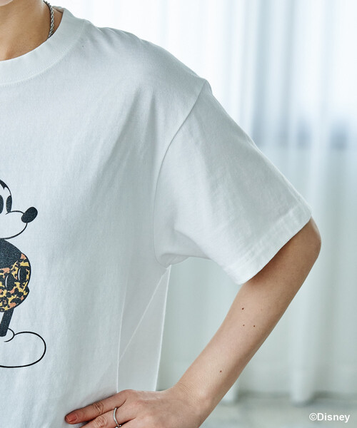GOOD ROCK SPEED(グッドロックスピード)の「GOOD ROCK SPEED × FREAK'S STORE/グッドロックスピード 【MICKEY MOUSE】 Leopard Tシャツ/ミッキーマウス/別注 レオパード柄(Tシャツ/カットソー・レディース・チャコール/オフホワイト/ライトグレー・フリ-)」の13枚目の写真