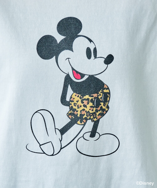GOOD ROCK SPEED(グッドロックスピード)の「GOOD ROCK SPEED × FREAK'S STORE/グッドロックスピード 【MICKEY MOUSE】 Leopard Tシャツ/ミッキーマウス/別注 レオパード柄(Tシャツ/カットソー・レディース・チャコール/オフホワイト/ライトグレー・フリ-)」の15枚目の写真