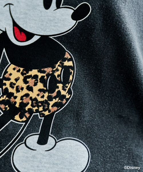 GOOD ROCK SPEED(グッドロックスピード)の「GOOD ROCK SPEED × FREAK'S STORE/グッドロックスピード 【MICKEY MOUSE】 Leopard Tシャツ/ミッキーマウス/別注 レオパード柄(Tシャツ/カットソー・レディース・チャコール/オフホワイト/ライトグレー・フリ-)」の17枚目の写真