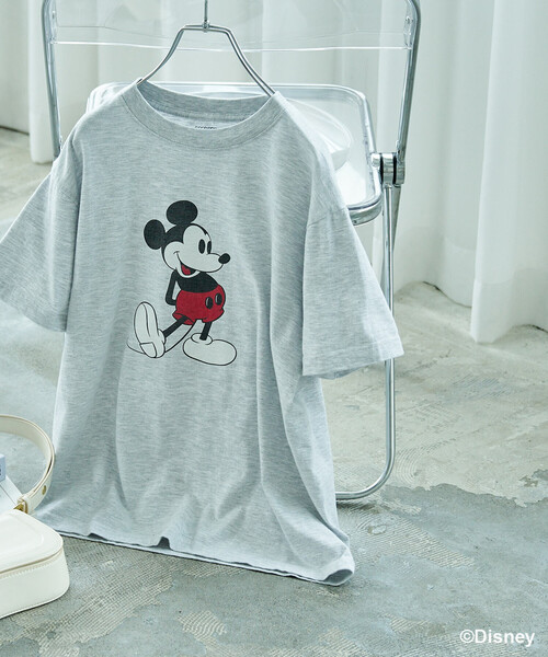 GOOD ROCK SPEED(グッドロックスピード)の「GOOD ROCK SPEED × FREAK'S STORE/グッドロックスピード 【MICKEY MOUSE】 Leopard Tシャツ/ミッキーマウス/別注 レオパード柄(Tシャツ/カットソー・レディース・チャコール/オフホワイト/ライトグレー・フリ-)」の18枚目の写真