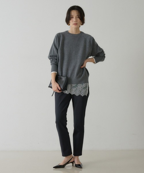 qualite(カリテ)の「ジャージーナローパンツ(その他パンツ・レディース・チャコールグレー/ブラック・36/38/34)」の7枚目の写真