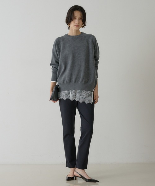 qualite(カリテ)の「ジャージーナローパンツ(その他パンツ・レディース・チャコールグレー/ブラック・36/38/34)」の8枚目の写真