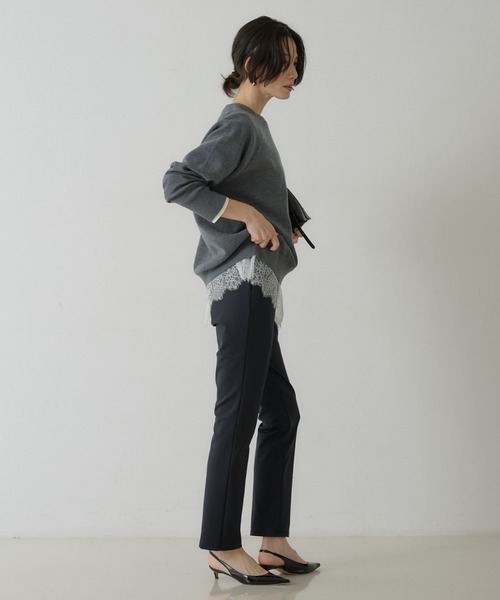 qualite(カリテ)の「ジャージーナローパンツ(その他パンツ・レディース・チャコールグレー/ブラック・36/38/34)」の13枚目の写真
