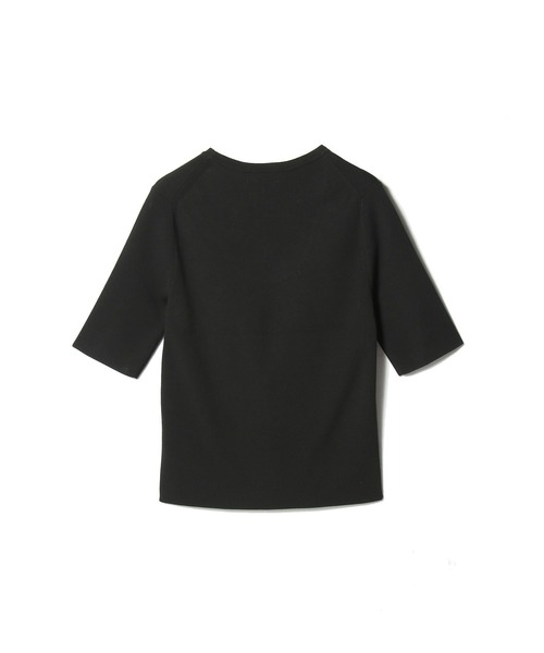 ESTNATION(エストネーション)の「ESTNATION / Uネックニット(Tシャツ/カットソー・レディース・ブラック/オフホワイト・FREE)」の9枚目の写真