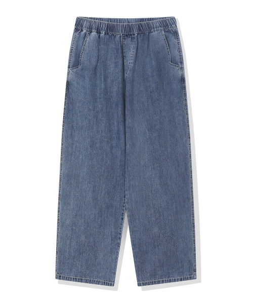 BEENTRILL（ビントリル）の「ライトデニムワイドバンディングパンツ（ライトブルー）（その他パンツ・レディース・その他・SMALL/MEDIUM/LARGE/X-LARGE）」の2枚目の写真