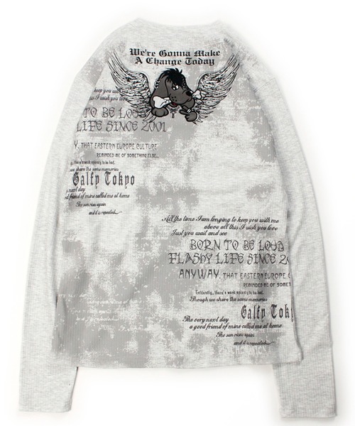 GALFY(ガルフィー)の「【GALFY/ガルフィー】あの頃の兄ちゃん SKULL TEE(Tシャツ/カットソー・メンズ・ホワイト/グレー/ブラック・M/L/XL)」の4枚目の写真