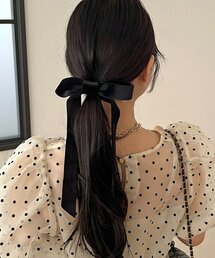 ベロアリボンポニーフック