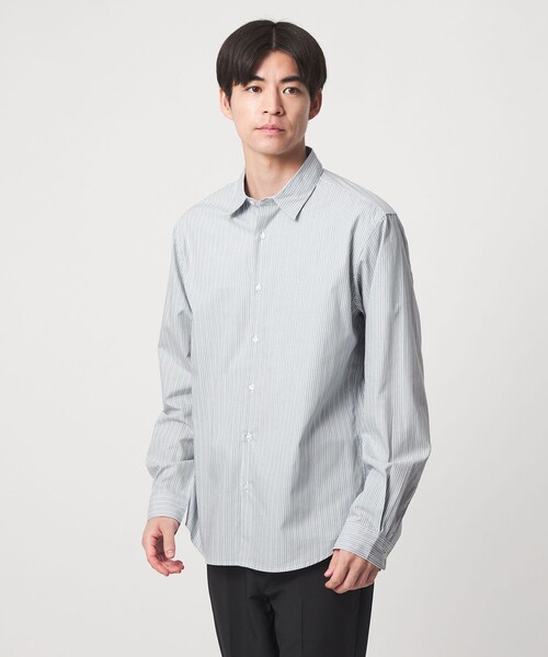 green label relaxing(グリーンレーベルリラクシング)の「【WEB限定】JUST fit JAMES FABRC パターン 長袖 シャツ(シャツ/ブラウス・メンズ・グレー系/コバルトブルー・XL/L/S/M)」の2枚目の写真