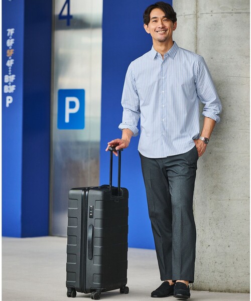green label relaxing(グリーンレーベルリラクシング)の「【WEB限定】JUST fit JAMES FABRC パターン 長袖 シャツ(シャツ/ブラウス・メンズ・グレー系/コバルトブルー・XL/L/S/M)」の4枚目の写真