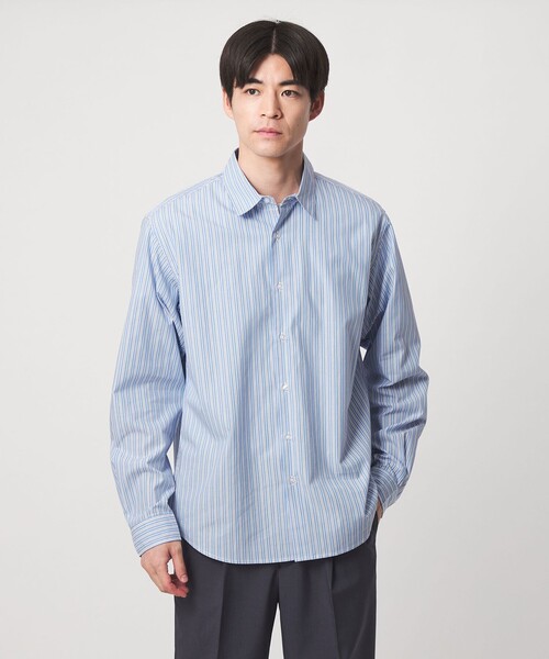 green label relaxing(グリーンレーベルリラクシング)の「【WEB限定】JUST fit JAMES FABRC パターン 長袖 シャツ(シャツ/ブラウス・メンズ・グレー系/コバルトブルー・XL/L/S/M)」の5枚目の写真