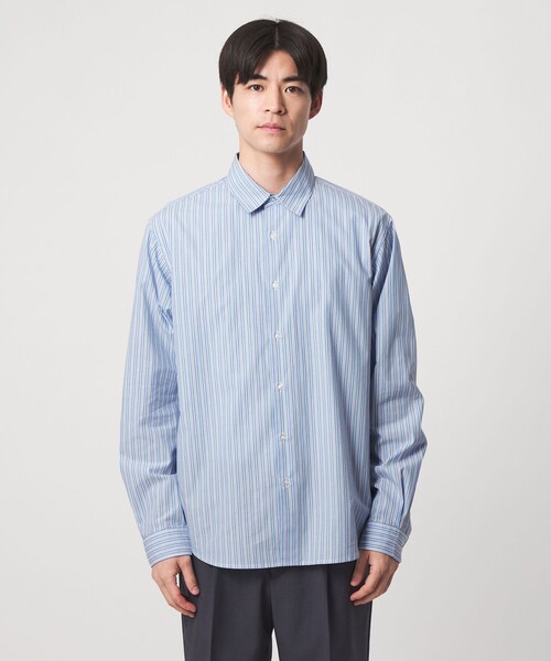 green label relaxing(グリーンレーベルリラクシング)の「【WEB限定】JUST fit JAMES FABRC パターン 長袖 シャツ(シャツ/ブラウス・メンズ・グレー系/コバルトブルー・XL/L/S/M)」の8枚目の写真