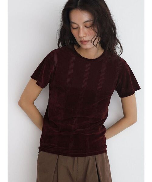 FIKA.（フィーカ）の「Flocky HS Tee（Tシャツ/カットソー・レディース・ブラック/ベージュ/ワインレッド・FREE）」の3枚目の写真