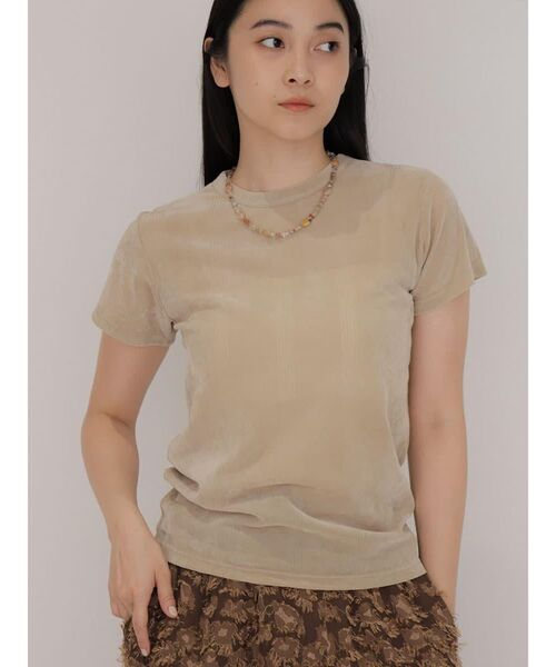 FIKA.（フィーカ）の「Flocky HS Tee（Tシャツ/カットソー・レディース・ブラック/ベージュ/ワインレッド・FREE）」の21枚目の写真