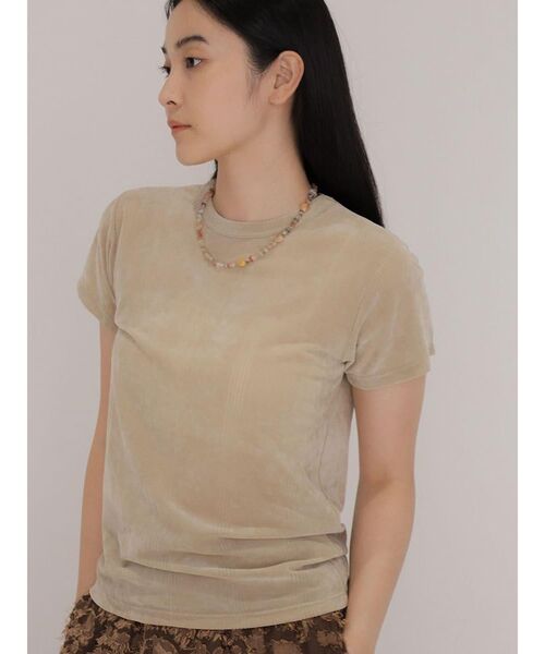 FIKA.（フィーカ）の「Flocky HS Tee（Tシャツ/カットソー・レディース・ブラック/ベージュ/ワインレッド・FREE）」の12枚目の写真