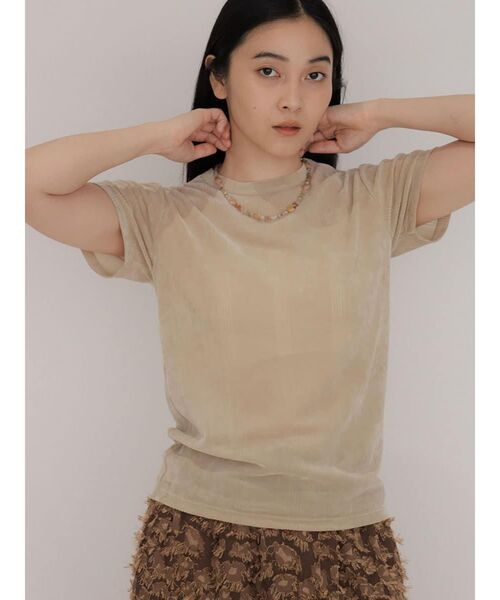 FIKA.（フィーカ）の「Flocky HS Tee（Tシャツ/カットソー・レディース・ブラック/ベージュ/ワインレッド・FREE）」の14枚目の写真