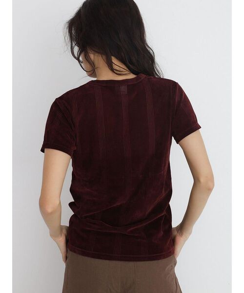 FIKA.（フィーカ）の「Flocky HS Tee（Tシャツ/カットソー・レディース・ブラック/ベージュ/ワインレッド・FREE）」の6枚目の写真