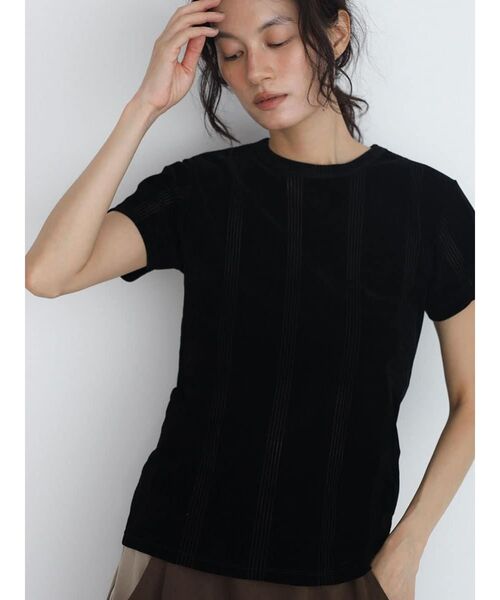 FIKA.（フィーカ）の「Flocky HS Tee（Tシャツ/カットソー・レディース・ブラック/ベージュ/ワインレッド・FREE）」の8枚目の写真