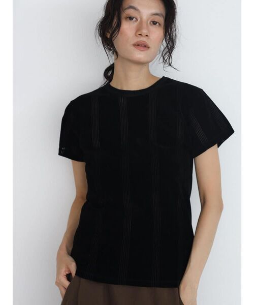 FIKA.（フィーカ）の「Flocky HS Tee（Tシャツ/カットソー・レディース・ブラック/ベージュ/ワインレッド・FREE）」の9枚目の写真