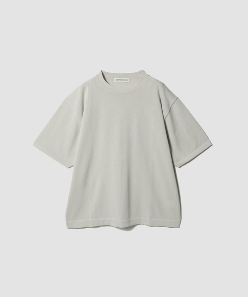 ESTNATION(エストネーション)の「ESTNATION / ハイゲージ クルーネックニット(Tシャツ/カットソー・メンズ・ライトグレー/ブラック・MEDIUM/LARGE)」の1枚目の写真
