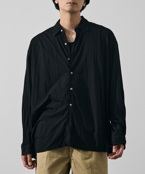 KANEMASA PHIL.(カネマサフィル)の「【KANEMASA PHIL./カネマサフィル】46G Artisan Shirt(シャツ/ブラウス・メンズ・ピンク/ブラック/キナリ・L/M)」の5枚目の写真