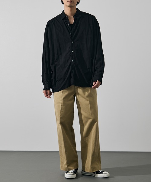 KANEMASA PHIL.(カネマサフィル)の「【KANEMASA PHIL./カネマサフィル】46G Artisan Shirt(シャツ/ブラウス・メンズ・ピンク/ブラック/キナリ・L/M)」の9枚目の写真