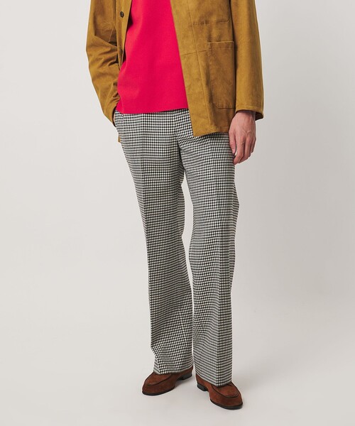 UNITED ARROWS(ユナイテッドアローズ)の「モダンチェック ノープリーツ ワイドストレート パンツ(スラックス・メンズ・ブラック・S/XL/L)」の4枚目の写真