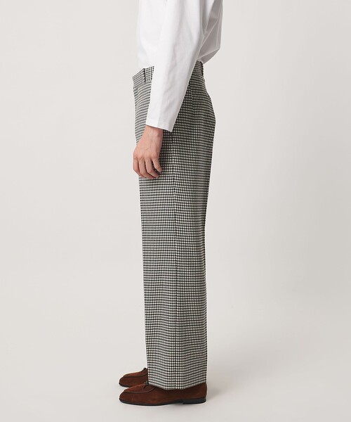 UNITED ARROWS(ユナイテッドアローズ)の「モダンチェック ノープリーツ ワイドストレート パンツ(スラックス・メンズ・ブラック・S/XL/L)」の6枚目の写真
