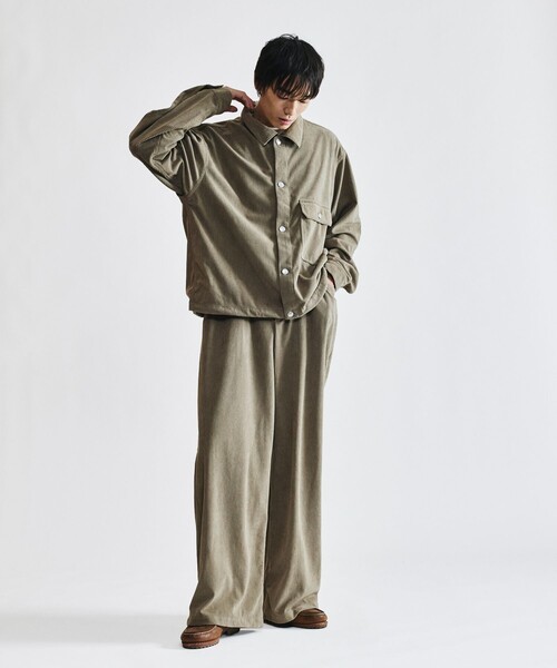 FREAK'S STORE(フリークスストア)の「限定展開 コーデュロイ トラッカージャケット セットアップ / 1st / ブルゾン / ドローコード(ブルゾン・メンズ・ブラウン/チャコールグレー/ベージュ/ブラック・SMALL/MEDIUM/LARGE)」の4枚目の写真