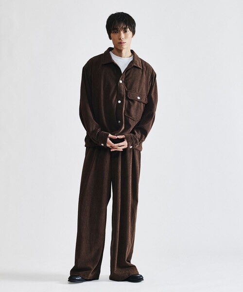 FREAK'S STORE(フリークスストア)の「限定展開 コーデュロイ トラッカージャケット セットアップ / 1st / ブルゾン / ドローコード(ブルゾン・メンズ・ブラウン/チャコールグレー/ベージュ/ブラック・SMALL/MEDIUM/LARGE)」の3枚目の写真