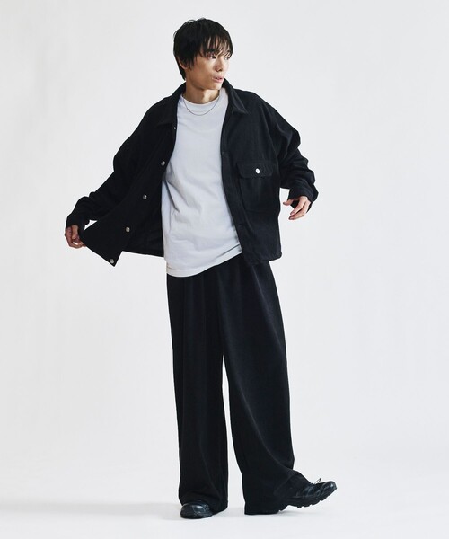 FREAK'S STORE(フリークスストア)の「限定展開 コーデュロイ トラッカージャケット セットアップ / 1st / ブルゾン / ドローコード(ブルゾン・メンズ・ブラウン/チャコールグレー/ベージュ/ブラック・SMALL/MEDIUM/LARGE)」の2枚目の写真