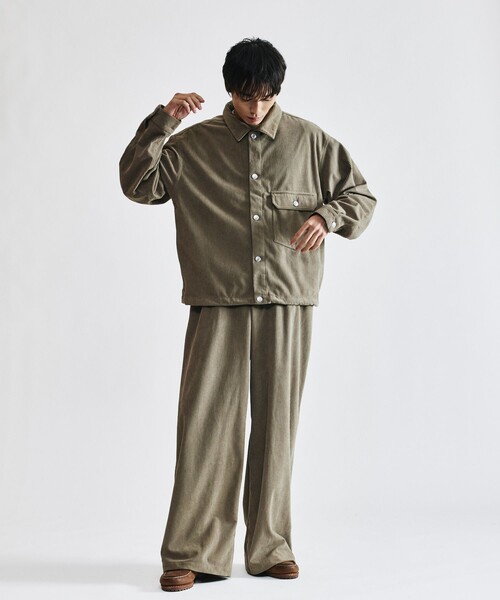 FREAK'S STORE(フリークスストア)の「限定展開 コーデュロイ トラッカージャケット セットアップ / 1st / ブルゾン / ドローコード(ブルゾン・メンズ・ブラウン/チャコールグレー/ベージュ/ブラック・SMALL/MEDIUM/LARGE)」の9枚目の写真