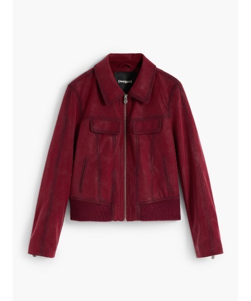 MASU（エムエーエスユー）の「FLOWER-CUT LEATHER TRUCKER JACKET