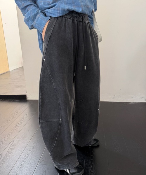 CHUN CHUN NOTES(チュンチュンノーツ)の「26AW/ヴィンテージ加工カーブシルエットスウェットパンツ(スウェットパンツ・レディース・グレー・M)」の8枚目の写真