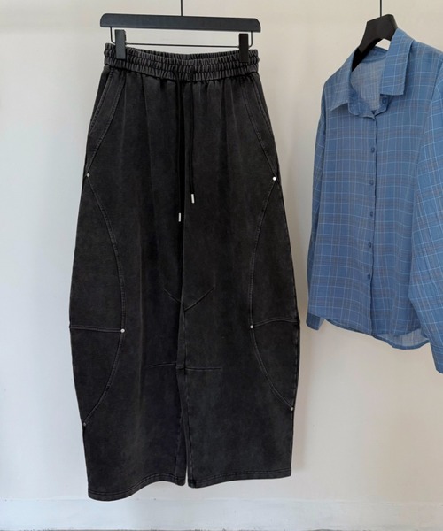 CHUN CHUN NOTES(チュンチュンノーツ)の「26AW/ヴィンテージ加工カーブシルエットスウェットパンツ(スウェットパンツ・レディース・グレー・M)」の9枚目の写真