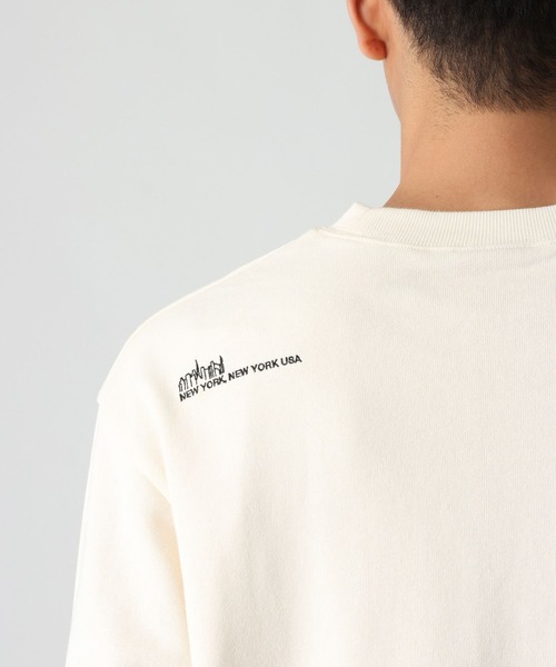Manhattan Portage（マンハッタンポーテージ）の「【Manhattan Portage(マンハッタンポーテージ)】刺繍スウェットプルオーバー（Tシャツ/カットソー・メンズ・ブラック/アイボリー・MEDIUM/LARGE）」の20枚目の写真