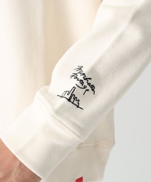 Manhattan Portage（マンハッタンポーテージ）の「【Manhattan Portage(マンハッタンポーテージ)】刺繍スウェットプルオーバー（Tシャツ/カットソー・メンズ・ブラック/アイボリー・MEDIUM/LARGE）」の22枚目の写真