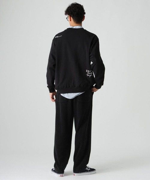 Manhattan Portage（マンハッタンポーテージ）の「【Manhattan Portage(マンハッタンポーテージ)】刺繍スウェットプルオーバー（Tシャツ/カットソー・メンズ・ブラック/アイボリー・MEDIUM/LARGE）」の5枚目の写真
