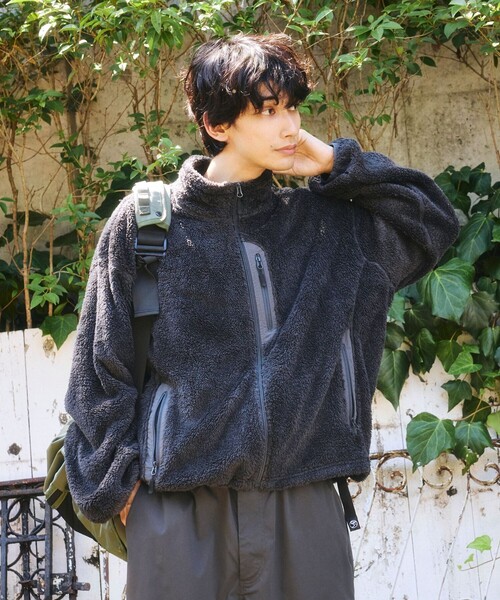 FREAK'S STORE(フリークスストア)の「限定展開 ミリタリー シャギー ジップ ブルゾン(ブルゾン・メンズ・オリーブ/チャコールグレー/ブラック・MEDIUM/SMALL/LARGE)」の11枚目の写真