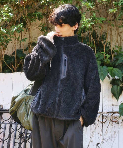 FREAK'S STORE(フリークスストア)の「限定展開 ミリタリー シャギー ジップ ブルゾン(ブルゾン・メンズ・オリーブ/チャコールグレー/ブラック・MEDIUM/SMALL/LARGE)」の12枚目の写真