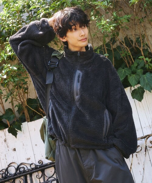 FREAK'S STORE(フリークスストア)の「限定展開 ミリタリー シャギー ジップ ブルゾン(ブルゾン・メンズ・オリーブ/チャコールグレー/ブラック・MEDIUM/SMALL/LARGE)」の13枚目の写真