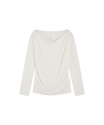 SITP5307 カウルネック 長袖 Tシャツ_Ivory