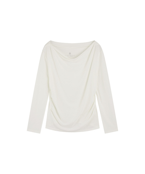 SIYAZU(シヤジュ)の「SITP5307 カウルネック 長袖 Tシャツ_Ivory(Tシャツ/カットソー・レディース・アイボリー・FREE)」の1枚目の写真
