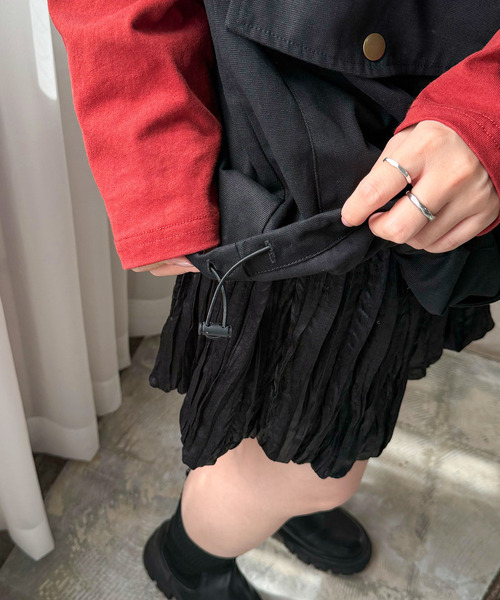 DOUBLE NAME（ダブルネーム）の「ボア衿ミリタリーベスト（ベスト・レディース・カーキ・FREE）」の8枚目の写真