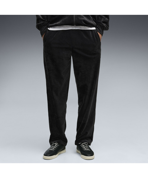 PUMA(プーマ)の「PUMA プーマ メンズ ESS エレベーテッド リラックスド ベロア トラックパン(その他パンツ・メンズ・ネイビー/ダークブラウン系/ブラック×レッド・X-LARGE/XX-LARGE/LARGE/MEDIUM/SMALL)」の8枚目の写真