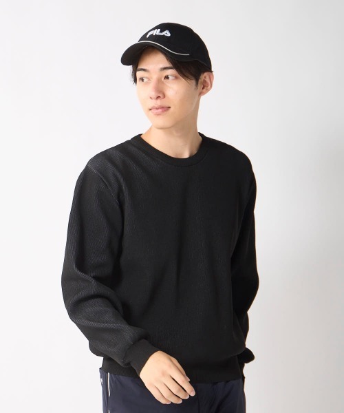 FILA GOLF(フィラゴルフ )の「【FILA GOLF/フィラゴルフ】プレーティングニットセーター ゴルフ(ニット/セーター・メンズ・ブラック/ベージュ・MEDIUM/LARGE/X-LARGE/XX-LARGE)」の20枚目の写真